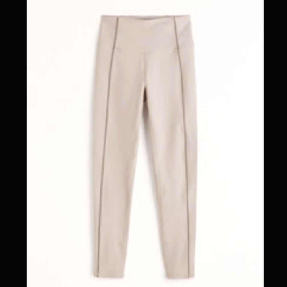 Abercrombie & Fitch Beige High-Waist Leggings